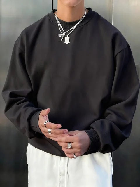 Mens Long-sleeve Wool Pullover Casual Sweatshirt - VEX CLUB HOUSE