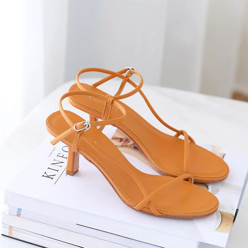Summer Stiletto Heel Buckle Strap High Heels Sandals - VEX CLUB HOUSE