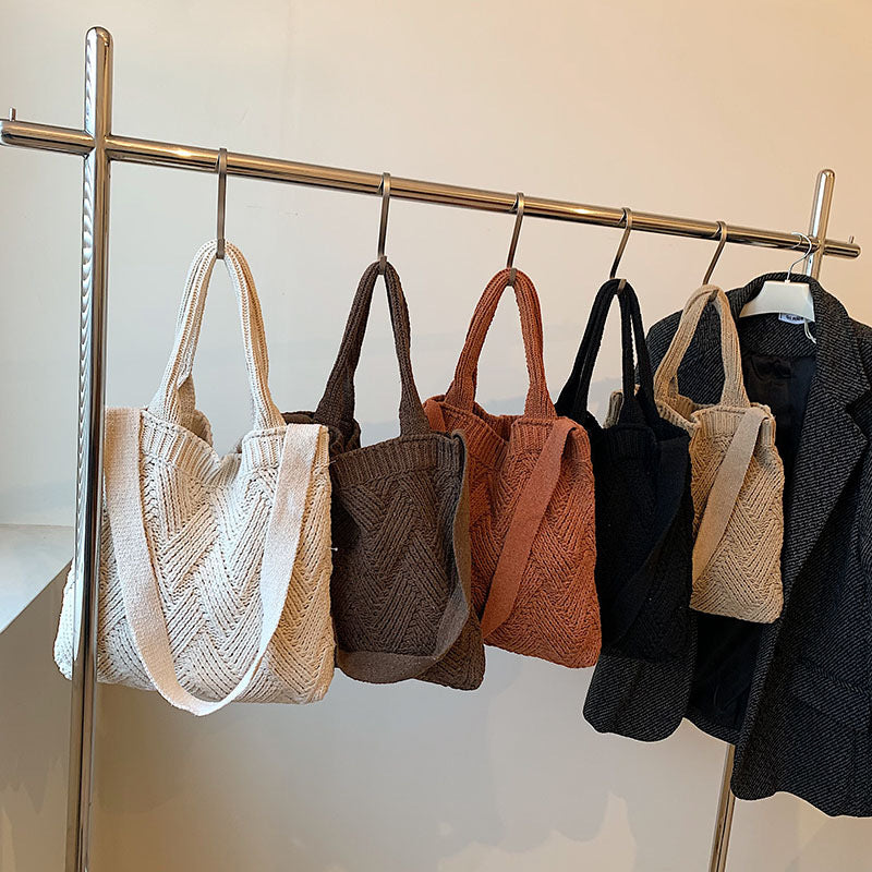 Japanese And Korean Literary Wool Knitted Bags For Women - VEX CLUB HOUSE