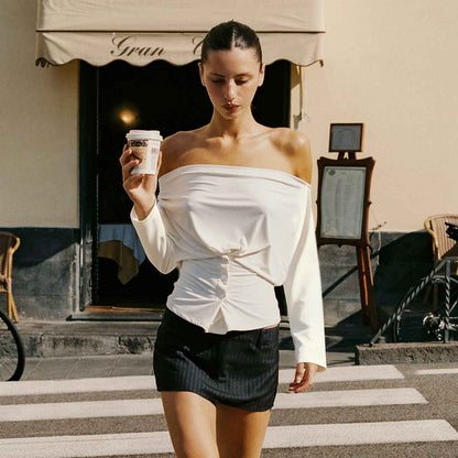 Stylish And Minimalist Long Sleeve Top For Women - VEX CLUB HOUSE