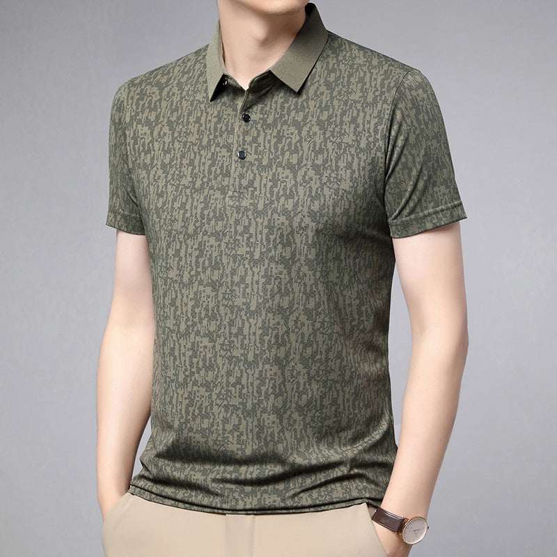 Summer Men's Thin Business Lapel Polo Shirt Short Sleeve - VEX CLUB HOUSE