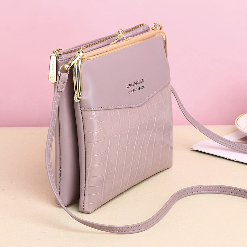 Lock Shoulder Bags Women Alligator Pattern Crossbody Phone Bag - VEX CLUB HOUSE