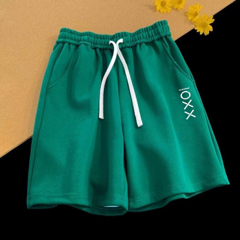 Vintage Letter Print Loose Summer New Straight Shorts Men - VEX CLUB HOUSE