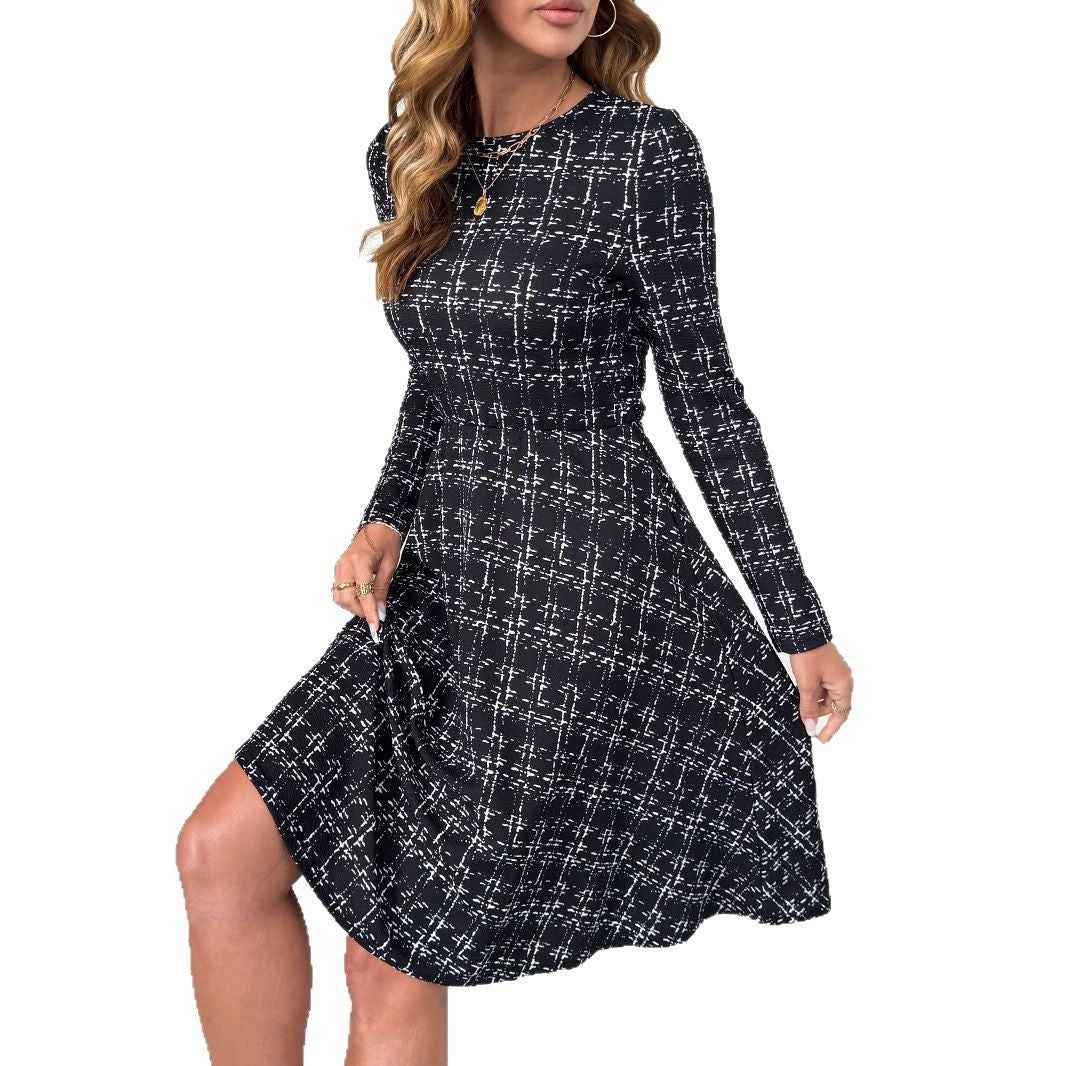 Long-sleeved Cinched Umbrella-style Dress - VEX CLUB HOUSE