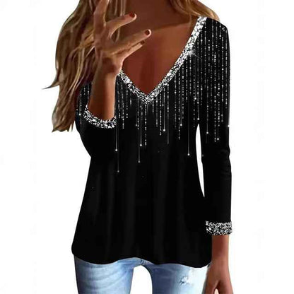 Stylish Minimalist And Relaxed Fit Long Sleeve Top For Women - VEX CLUB HOUSE
