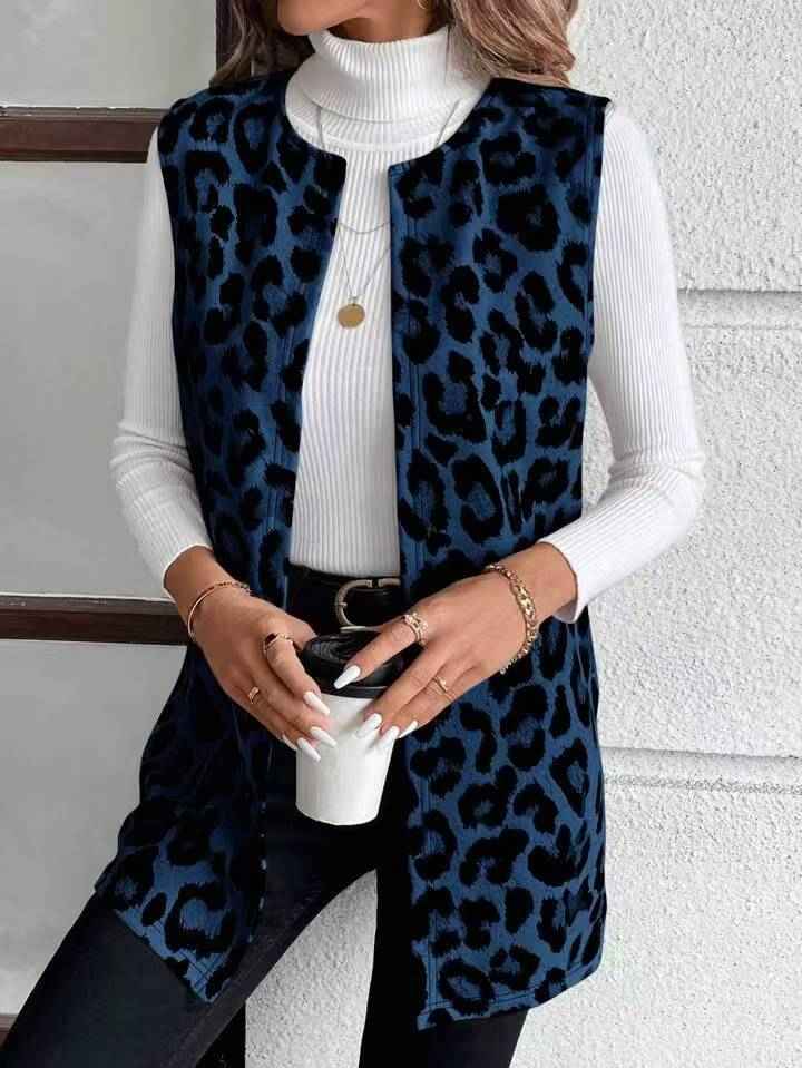 Womens Stylish Casual Leopard-print Jacket - VEX CLUB HOUSE