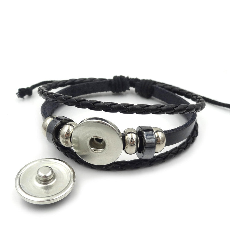 Sacred Geometry Sri Yantra Glass Buckle Charm Bracelets & Bangles Multilayer Leather Bracelets for Women Men Jewelry - VEX CLUB HOUSE