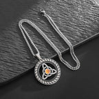 Stainless Steel Witch Knot Pendant Necklace Men Women Silver Jewelry - VEX CLUB HOUSE