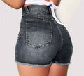 Stretch Slim Fit Ripped Tassel Denim Shorts For Women - VEX CLUB HOUSE