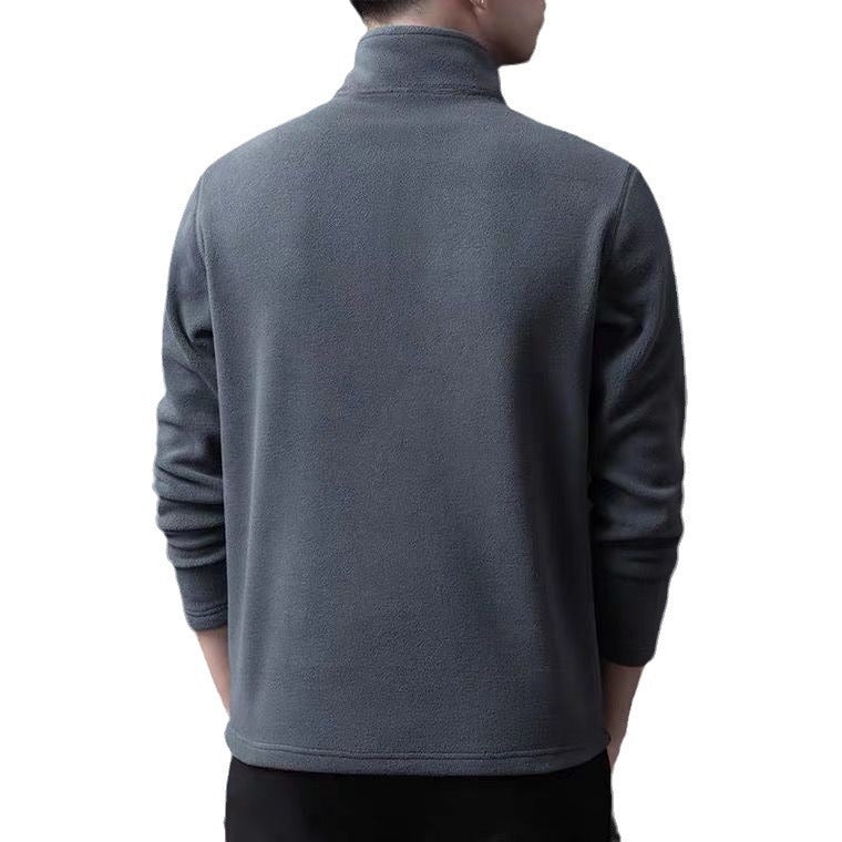 Men's Long-sleeve Mock-neck Fleece Hoodie With Zipperversatile For Winter - VEX CLUB HOUSE