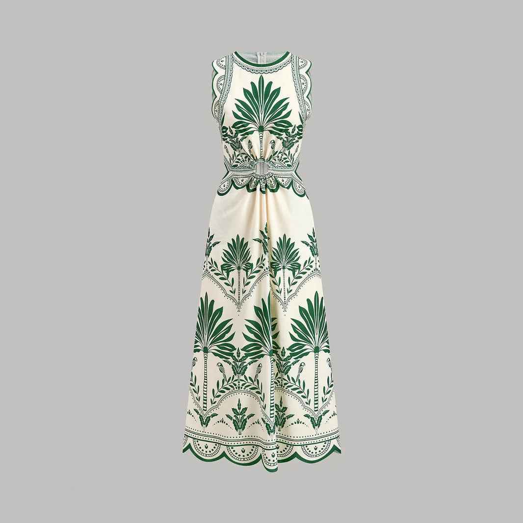 Womens Fashionable Printed Loose Beach Dress - VEX CLUB HOUSE