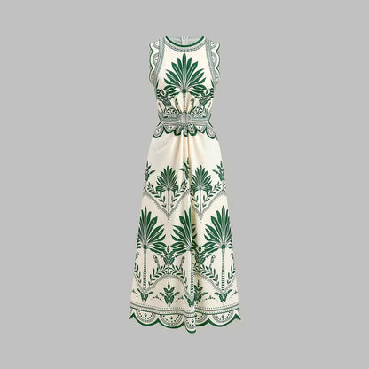 Womens Fashionable Printed Loose Beach Dress - VEX CLUB HOUSE