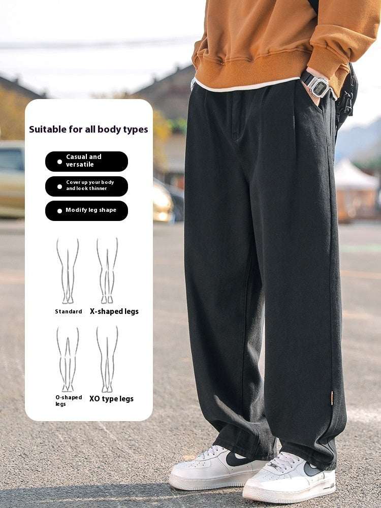 Men's Loose Cargo Pants Straight Casual Trousers - VEX CLUB HOUSE