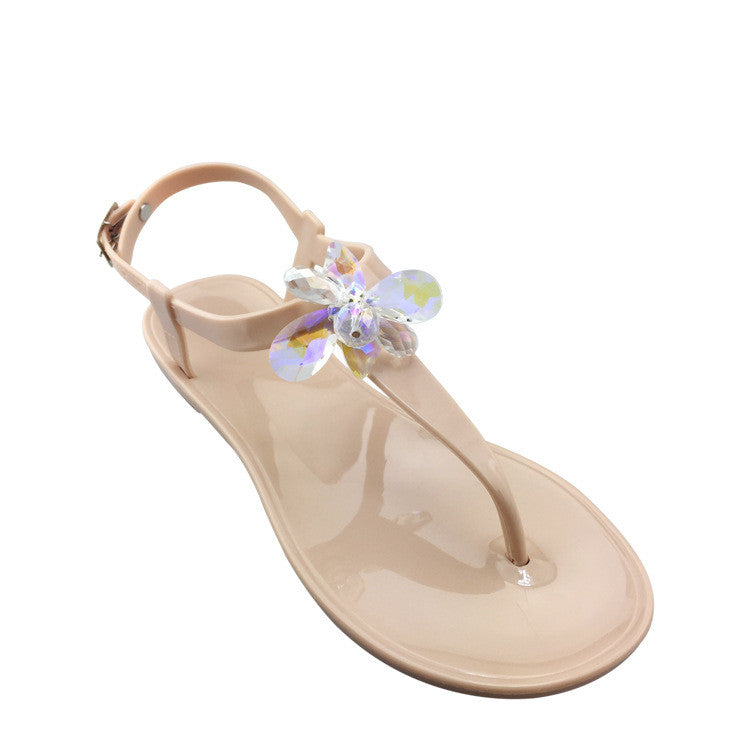 Summer Fashion Casual Outdoor Pvc Multicolor Colorful Crystals Jelly Sandals - VEX CLUB HOUSE