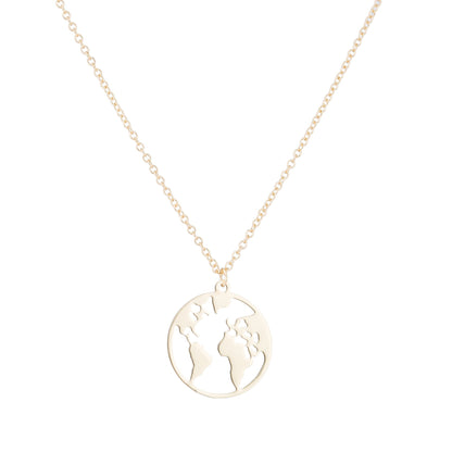 Vintage Origami World Map Necklace Women Geometric Necklace - VEX CLUB HOUSE