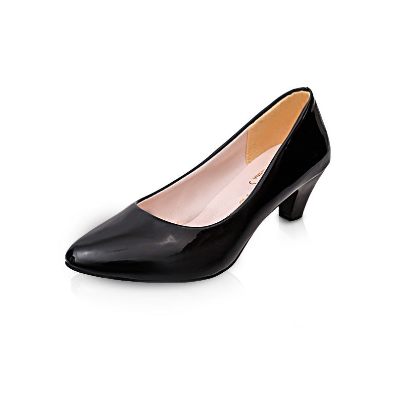 Round Toe Women's Shoes Large Size Thick Heel - VEX CLUB HOUSE