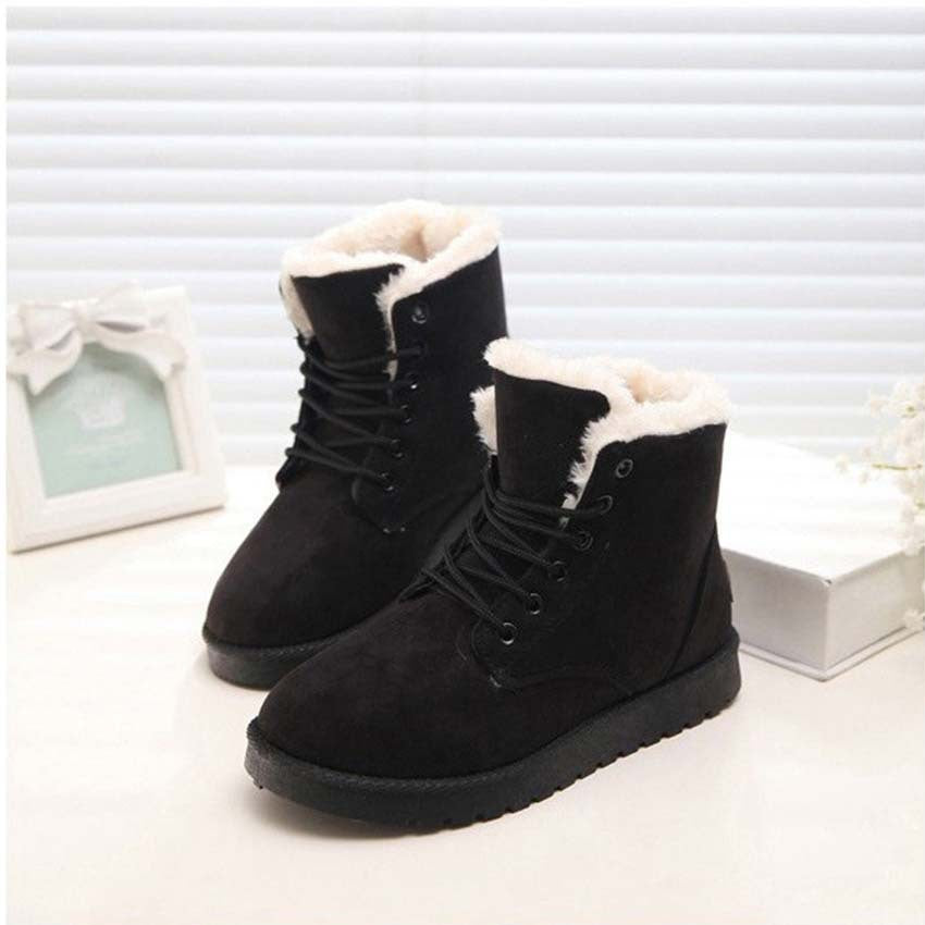 Women's Snow Boots Short Warm Flat Heel Shoes - VEX CLUB HOUSE