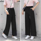 Slacks Knit Thin Pants For Women High Waist - VEX CLUB HOUSE