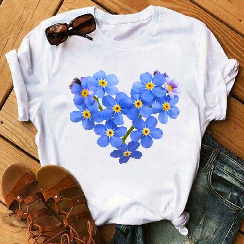 Ice Cream Flower Print Men And Women Couple Short Sleeve - VEX CLUB HOUSE