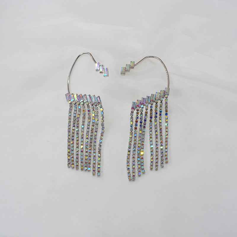Earrings Long Earrings Rhinestone Tassel Earrings Women - VEX CLUB HOUSE