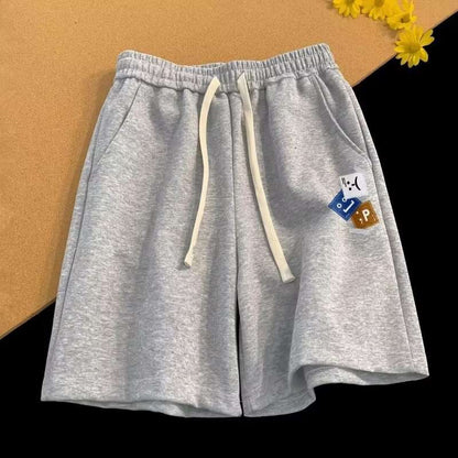 Vintage Letter Print Loose Summer New Straight Shorts Men - VEX CLUB HOUSE