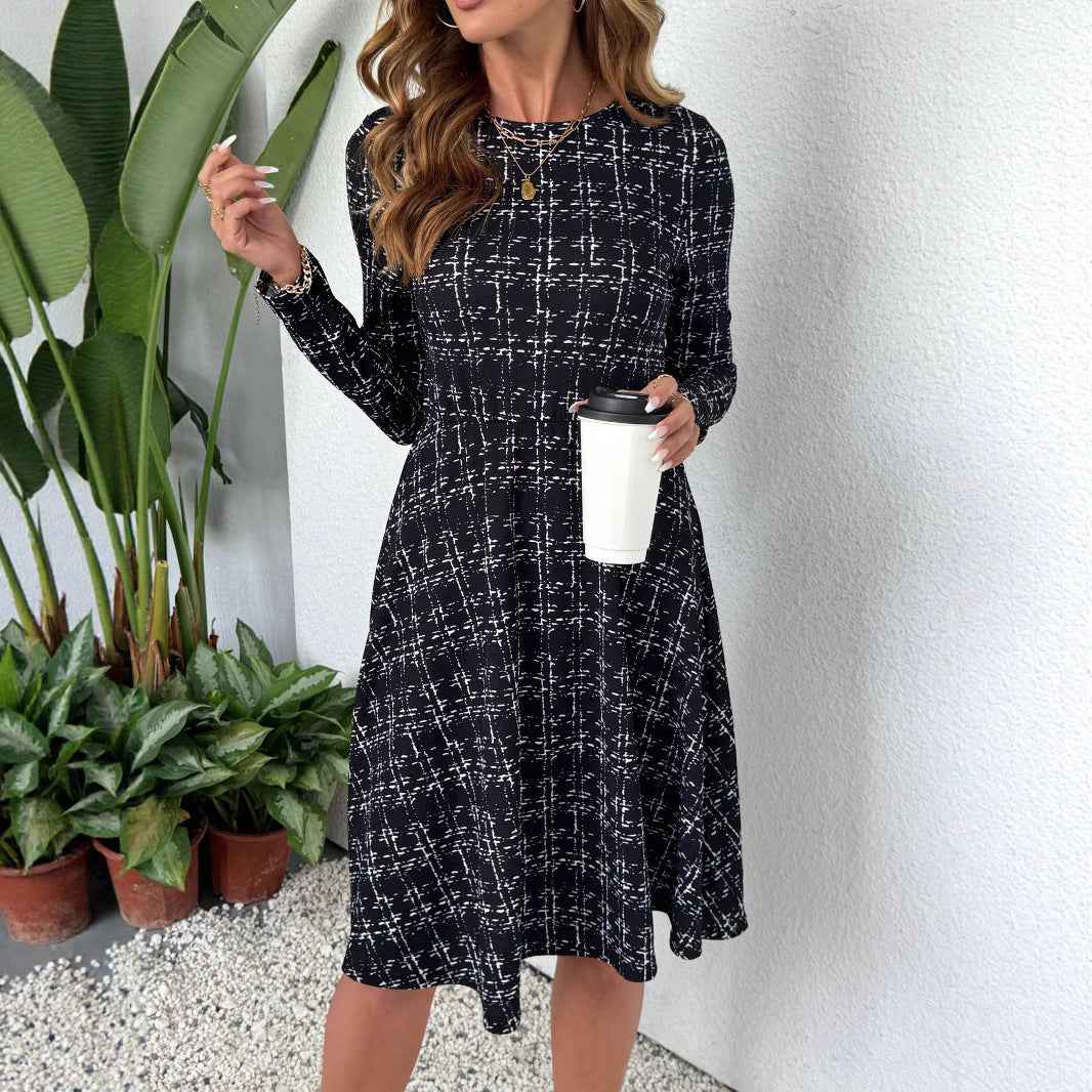 Long-sleeved Cinched Umbrella-style Dress - VEX CLUB HOUSE