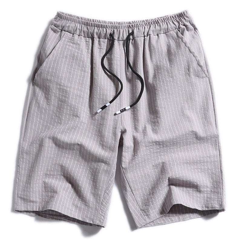 New Men's Cotton Five-Point Pants Striped Shorts Men - VEX CLUB HOUSE