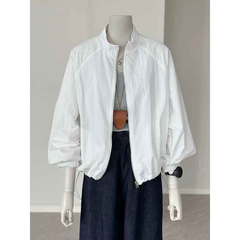 Basic Zippered Sun Protection Short Jacket Long - VEX CLUB HOUSE
