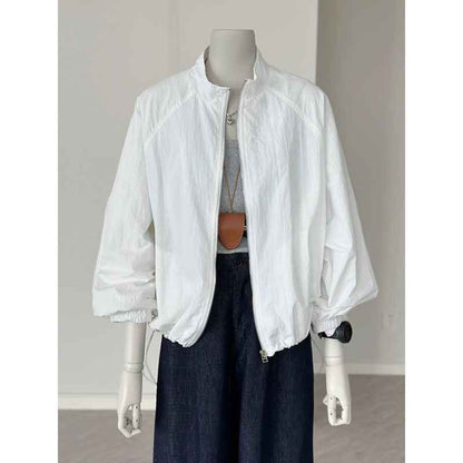 Basic Zippered Sun Protection Short Jacket Long - VEX CLUB HOUSE