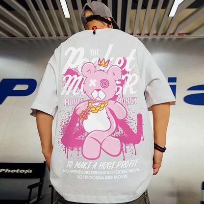 Bear Large Size Short Sleeve T-shirt Men's Trendy Brand - VEX CLUB HOUSE