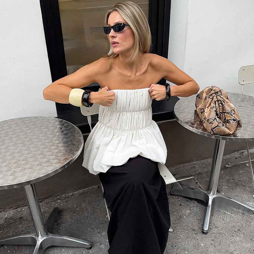 Stylish Minimalist And Form Fitting Tube Top For Women - VEX CLUB HOUSE