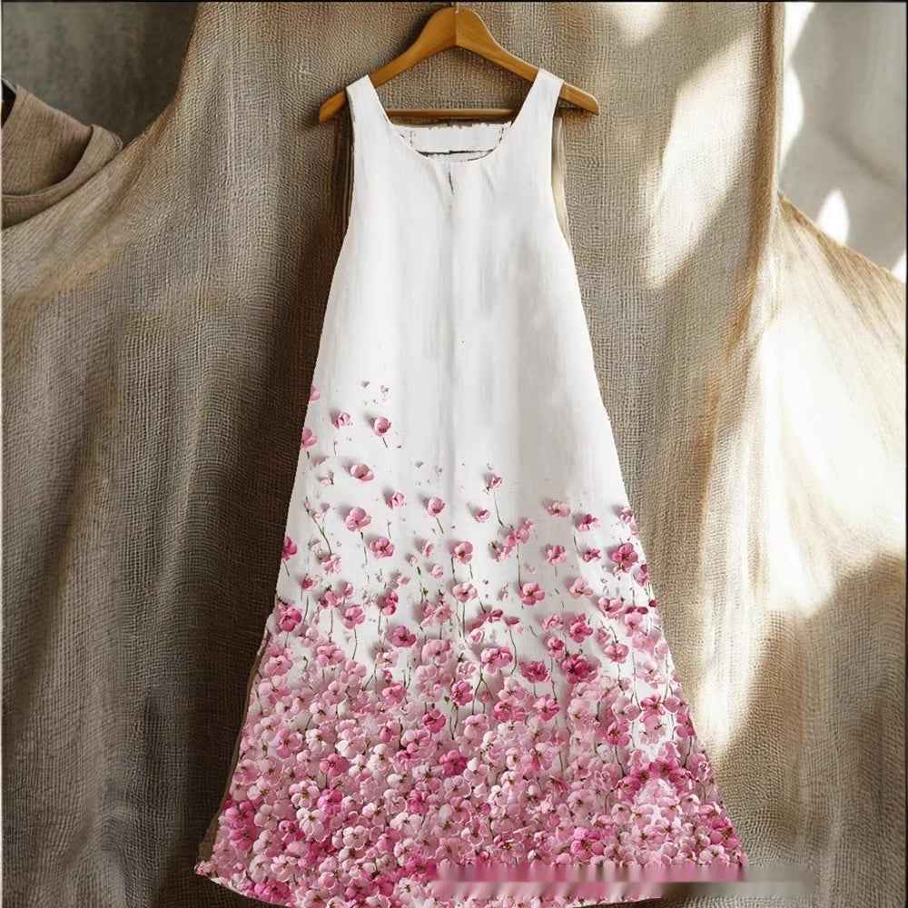 Womens Sleeveless V-Neck 3D Printed Dress - VEX CLUB HOUSE