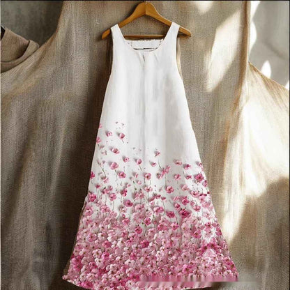 Womens Sleeveless V-Neck 3D Printed Dress - VEX CLUB HOUSE