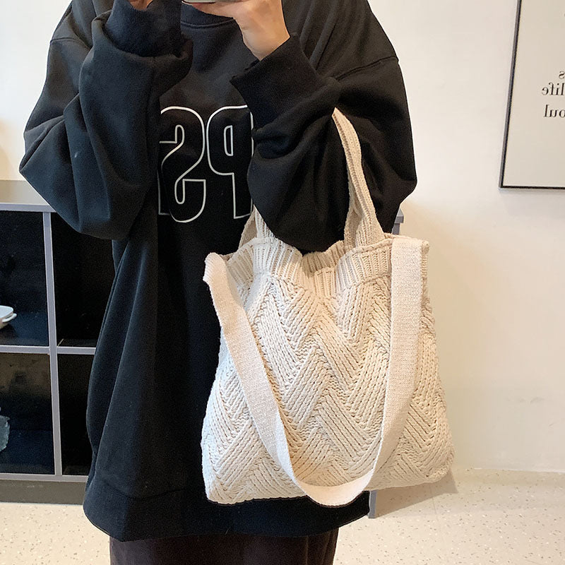 Japanese And Korean Literary Wool Knitted Bags For Women - VEX CLUB HOUSE