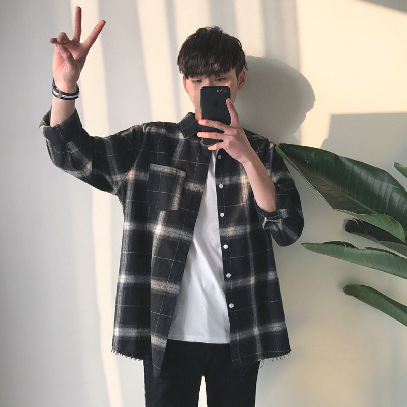 Loose And Versatile Student Handsome Shirt Thin - VEX CLUB HOUSE