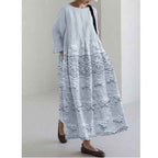 Womens 3D-printed Fashion Plus-size Loose Casual Long-sleeve Dress - VEX CLUB HOUSE