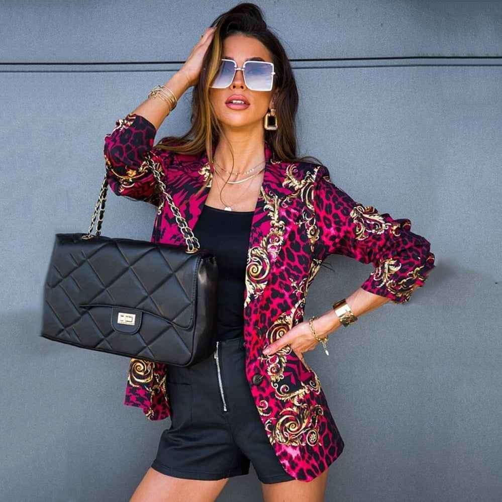 Fashionable Long-sleeve Printed Suit - VEX CLUB HOUSE