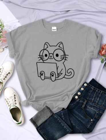 European And American Digital Printing Casual Short-sleeved T-shirt - VEX CLUB HOUSE