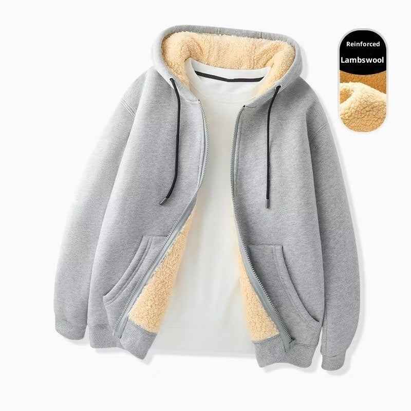 Women's Simple Solid Color Cold-proof Warm Berber Fleece Hooded Jacket - VEX CLUB HOUSE