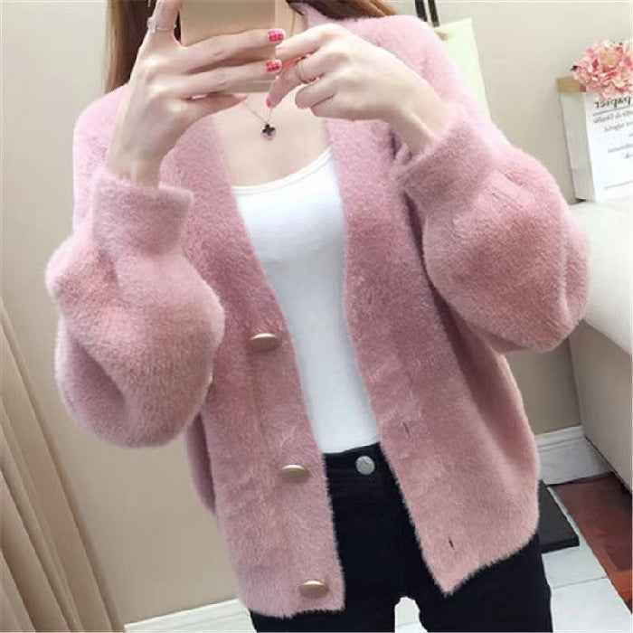 Fashionable Knitted Short Loose Outer Tops Women - VEX CLUB HOUSE