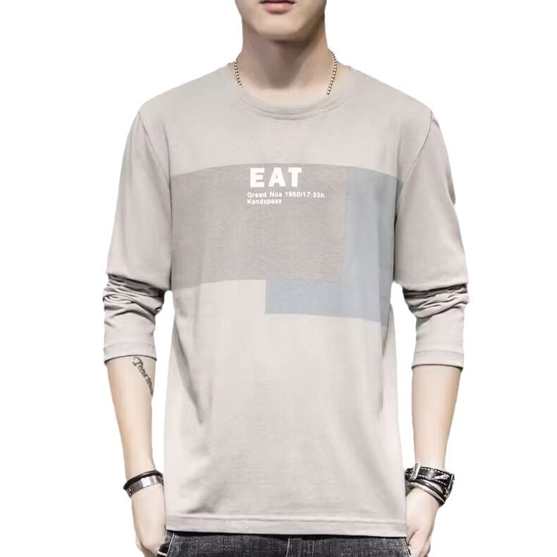 Long Sleeve T-shirt Men's Loose Clothes Autumn Versatile Top Bottoming Shirt - VEX CLUB HOUSE
