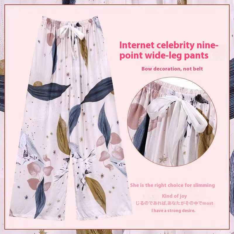 40 Cotton Silk Pajama Pants Summer Women - VEX CLUB HOUSE