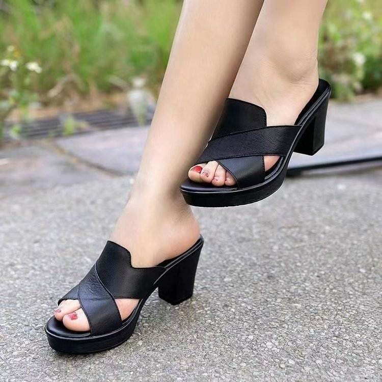Plus Size Summer Female High Heel Slippers - VEX CLUB HOUSE