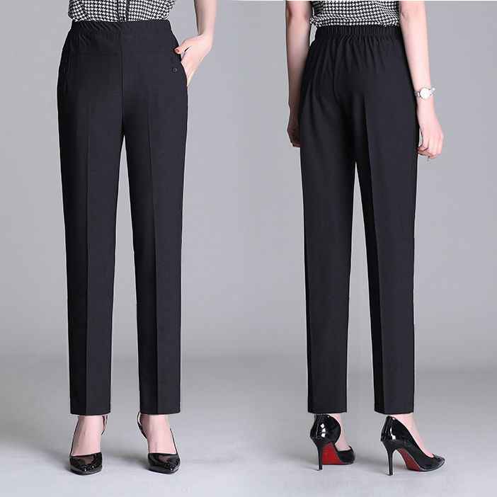 Summer Ice Silk Thin Casual Straight-leg Cropped Pants - VEX CLUB HOUSE