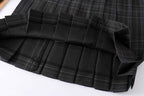 Women's High Waist Plaid Uniform Pleated Skirt - VEX CLUB HOUSE