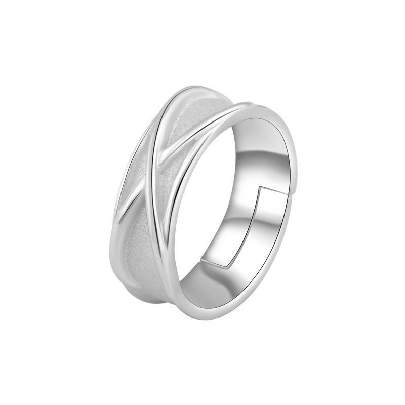 Time Ring 2-dimensional Simple Versatile Personality Opening Adjustable Men And Women Simple Bracelet Finger Ring Jewelry V E X C L U B H O U S E