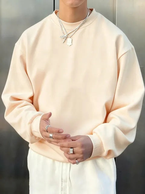 Mens Long-sleeve Wool Pullover Casual Sweatshirt - VEX CLUB HOUSE