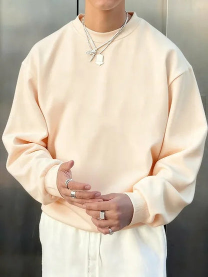 Mens Long-sleeve Wool Pullover Casual Sweatshirt - VEX CLUB HOUSE