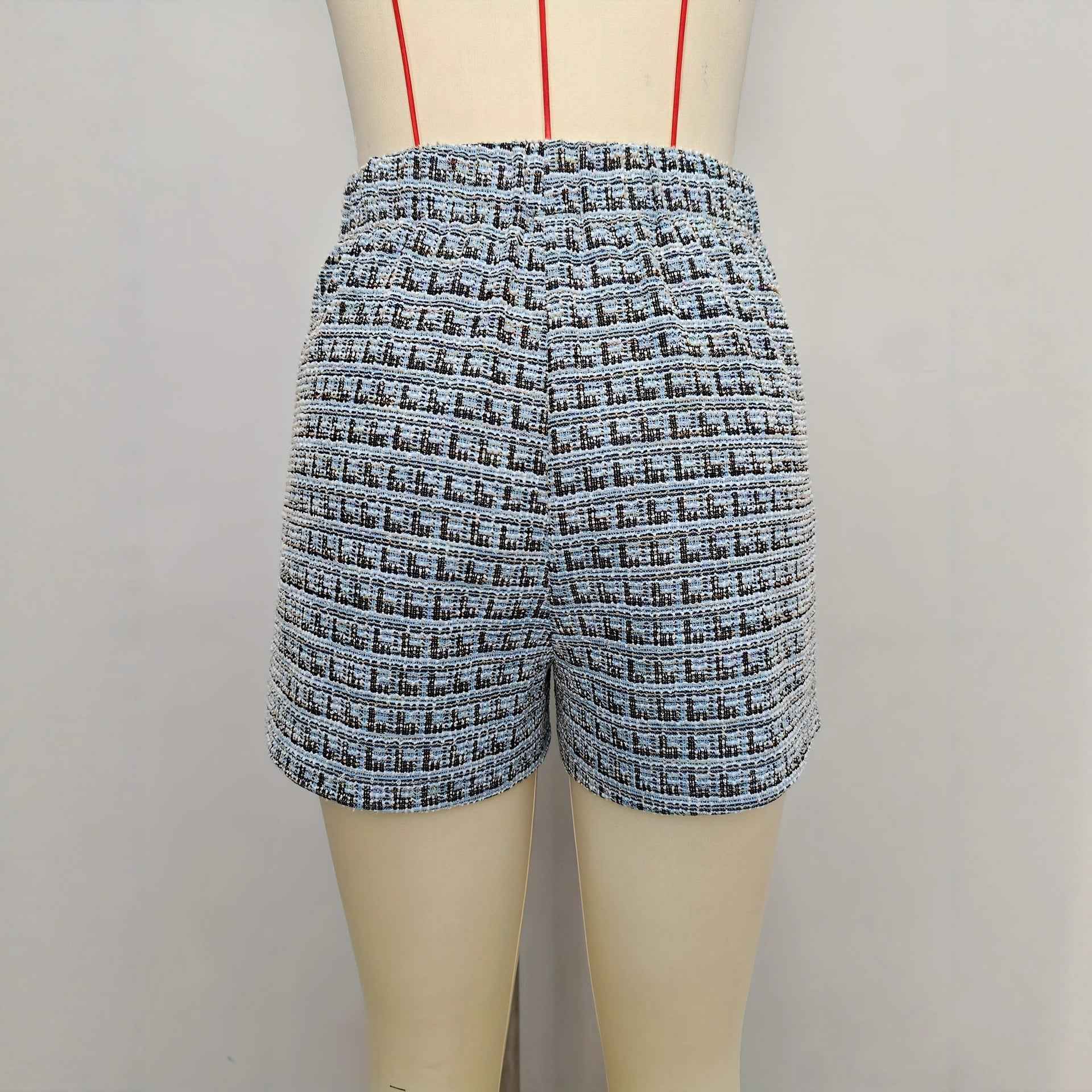 Fashionable Plaid Knitted Shorts For Women - VEX CLUB HOUSE