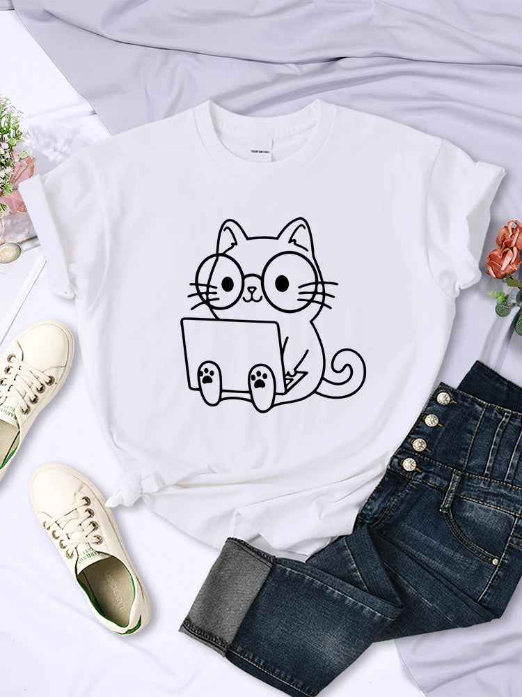 European And American Digital Printing Casual Short-sleeved T-shirt - VEX CLUB HOUSE